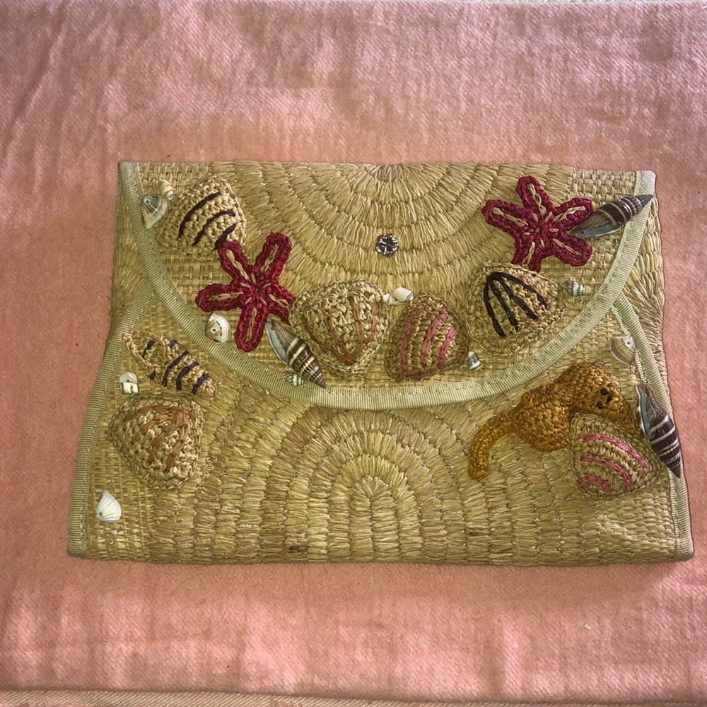 Boho Rattan clutch